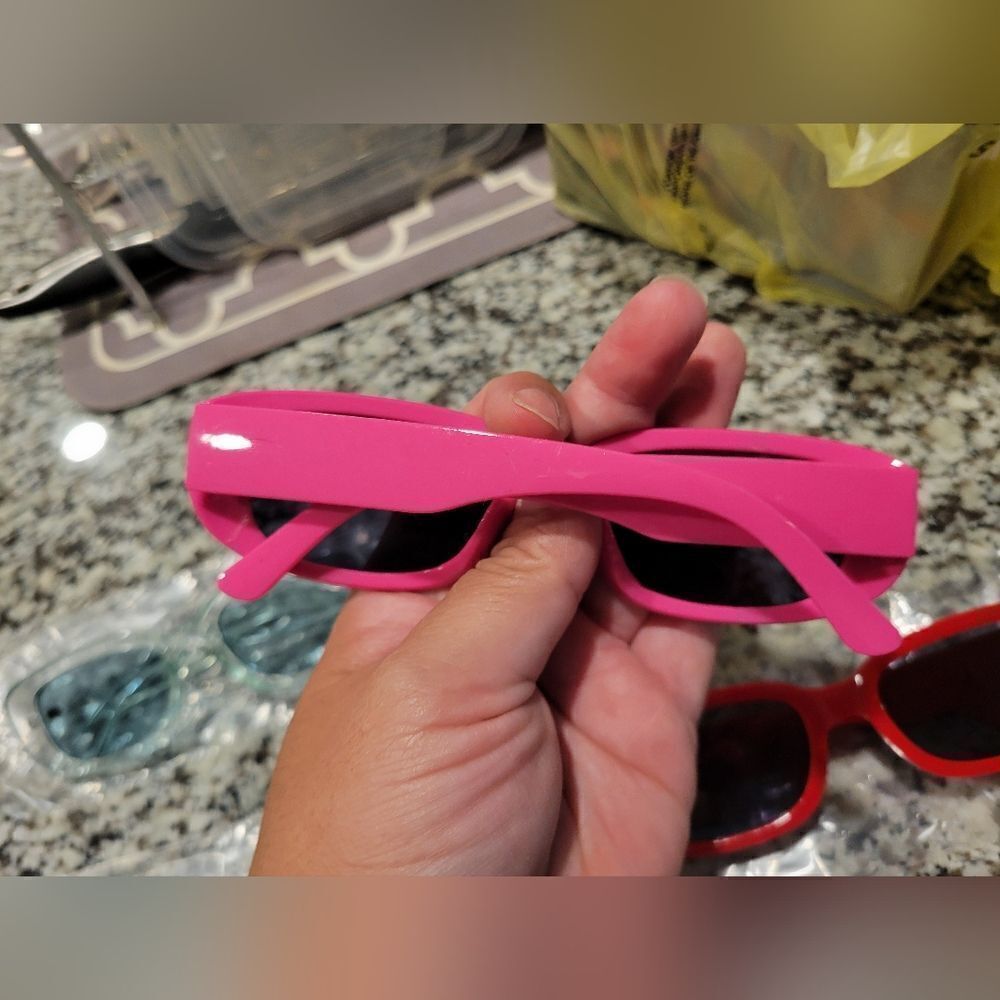 Multicolor rectangular fashion sunglasses - Picture 6 of 14